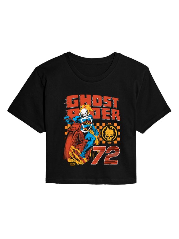 - Halloween Racing Tee - Juniors Cropped Graphic T-Shirt