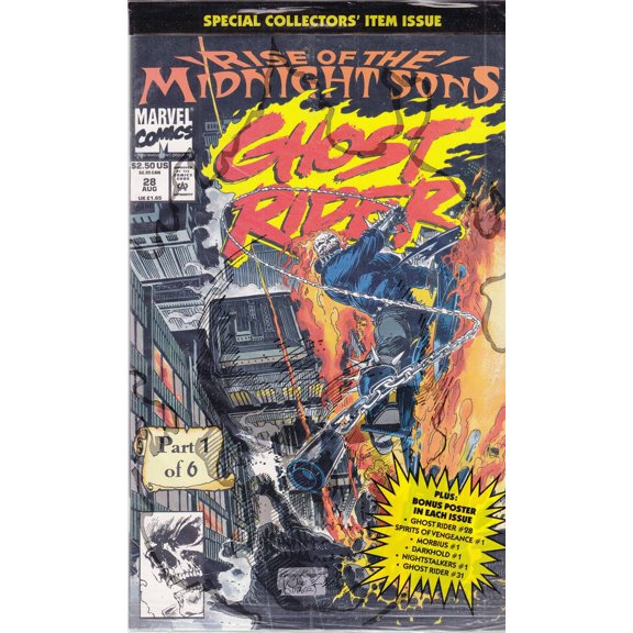 Ghost Rider (Vol. 2) #28 (with poster) VF ; Marvel Comic Book