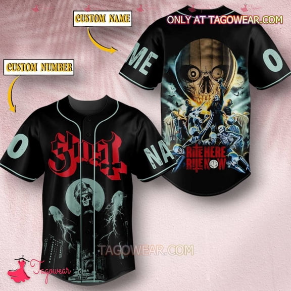 Ghost Rite Here Rite Now Personalized HFN Adult And Kid Baseball Jersey