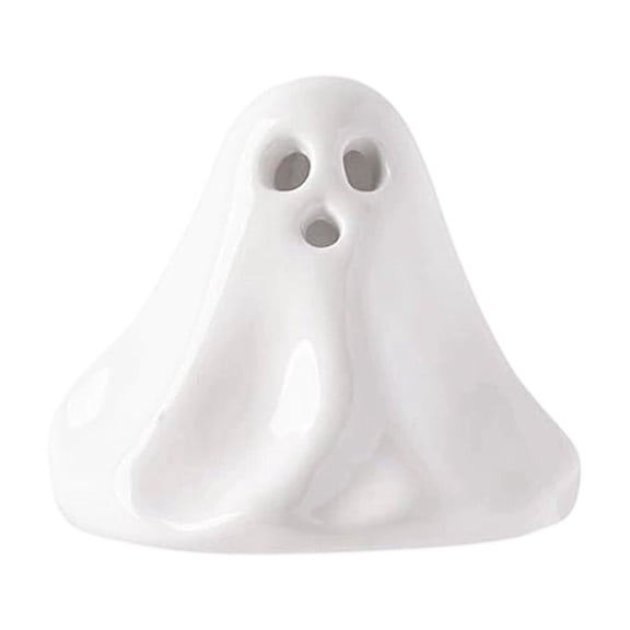 Ghost Salt Pepper Shaker 1 Piece Glossy Ceramic Halloween Indoor Decor for Kitchen Table