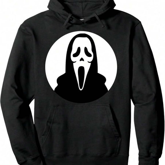 Ghost Scream Scary Face Retro T.Rendy DIY Halloween Costume Pullover Hoodie