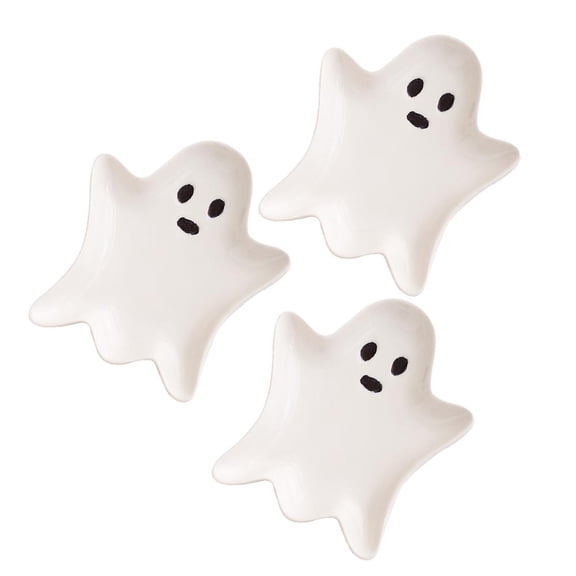 Ghost Serving Tray Plates Ceramic Candy Bowl, Reusable Plate for Everything from Desserts, Salads, Snacks, Candy, Appetizers and More, Table Centerpieces Home Party Supplies