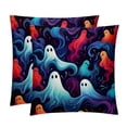 thumbnail image 1 of Ghost Set - Decorative Pillows Covers, Velvet Throw Pillow Cases with Unique Patterns for Home Decor, 16x16, 18x18, 20x20 Inches, 2 Pack - Great for Various Occasions., 1 of 6