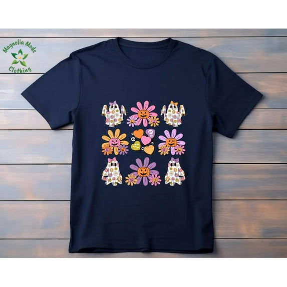 Ghost Shirt, Floral Ghost Shirt, Flower Shirt, Cute Ghost Shirt, Fall Shirt, Spooky Season Shirt, Party Shirt All Size S-5Xl