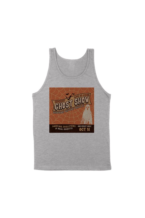 Ghost Show Vintage Halloween Tank Top Unisex X-Large Grey