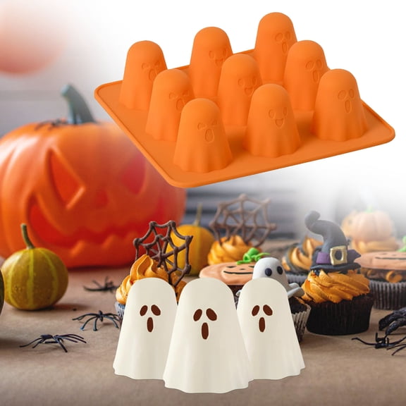 Ghost Silicone Mold For Baking, Halloween Chocolate Candy Jelly Molds Nonstick Flexible Easy Release Baking Mold, DIY Candy Soap Ice Mold for Halloween Party Baking Dessert Decorating