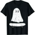 thumbnail image 1 of Ghost Skater Halloween Costume Spirit Ghoul Skateboard-ing T-Shirt, 1 of 5