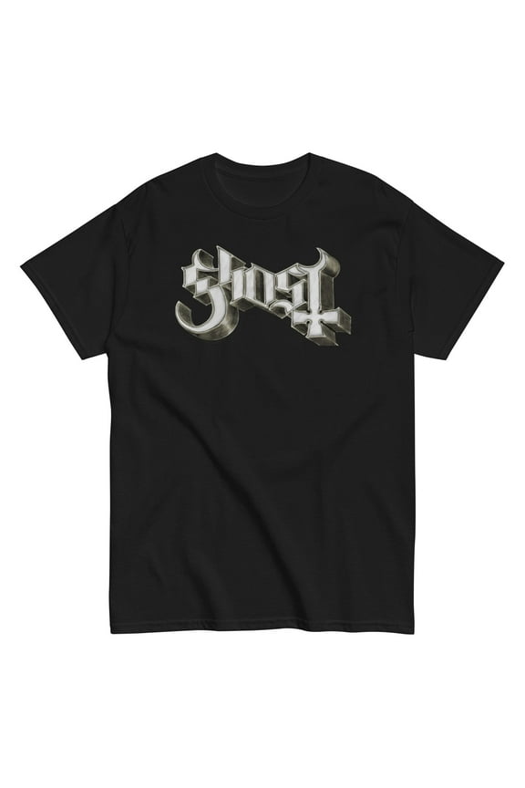 Ghost - Sliver Logo Unisex T-Shirt - Black - 5XL