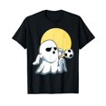 thumbnail image 1 of Ghost Soccer Player Lazy Halloween Costume Cute Sport T-Shirt, 1 of 5