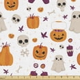 thumbnail image 1 of Ghost Sofa Upholstery Fabric by the Yard, Cartoon Pattern of Pumpkin Ghost Skull Other Elements Inspired by Halloween Party, Decorative Fabric for DIY & Home Accents, 3 Yards, Multicolor by Ambesonne, 1 of 4