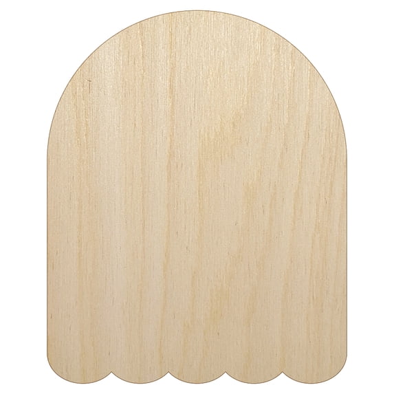 Ghost Solid Halloween Wood Shape Unfinished Piece Cutout Craft DIY Projects - 4.70 Inch Size - 1/4 Inch Thick