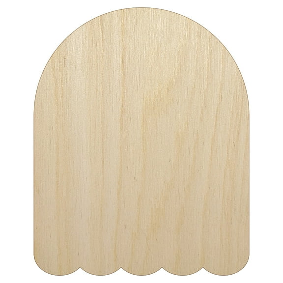 Ghost Solid Halloween Wood Shape Unfinished Piece Cutout Craft DIY Projects - 6.25 Inch Size - 1/4 Inch Thick