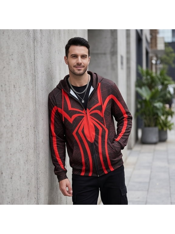 Ghost Spider Costume Halloween Costumes for Women Zip Hoodie 3D Printed Hero Design Casual Cosplay Jacket Top Cosplay Hooded Top Streetwear Fashion Fashion Hoodie