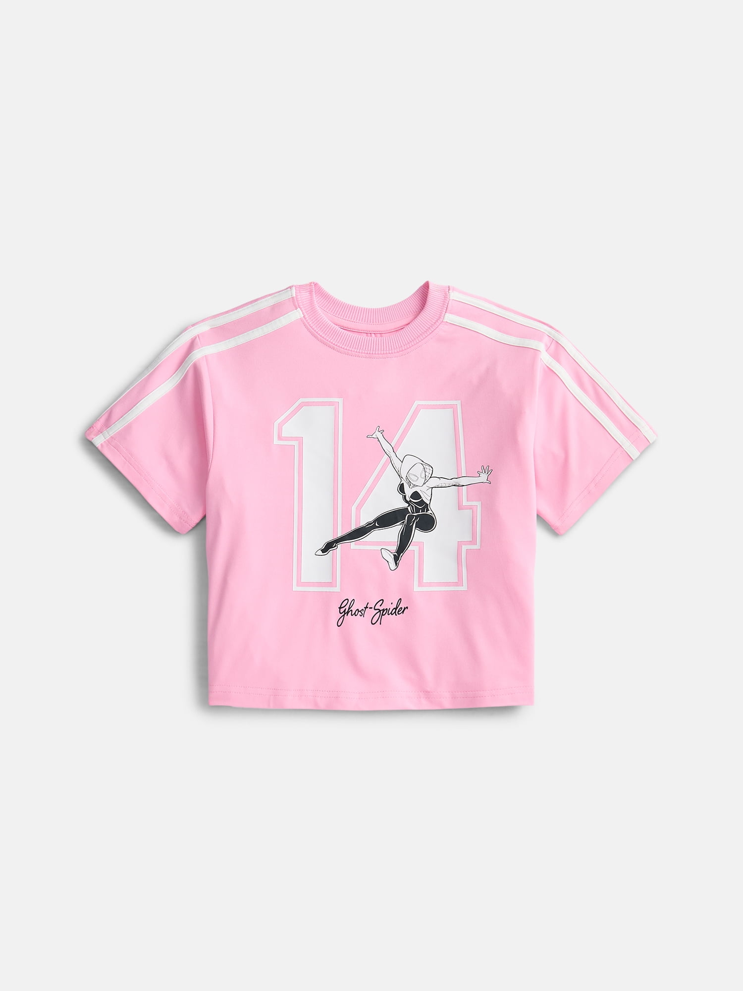 Ghost-Spider Girls Active Graphic Jersey with Short Sleeves, Sizes 4-12