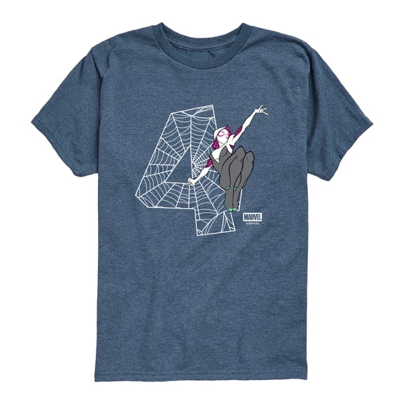Ghost Spider - Web 4th Birthday Toddler Short Sleeve Graphic T-Shirt