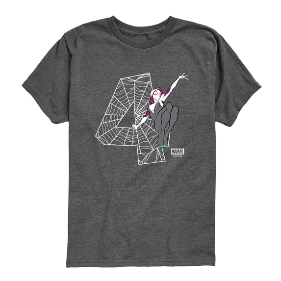 Ghost Spider - Web 4th Birthday Toddler Short Sleeve Graphic T-Shirt