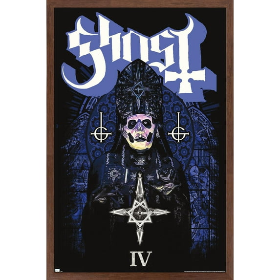 Ghost - Stained Glass Wall Poster, 22.375" x 34" Framed