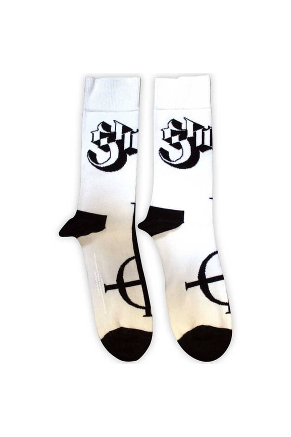 Ghost Symbol Band Logo Ankle Socks White