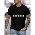 thumbnail image 1 of Ghost T Shirt Men Black Halloween Funny Graphic Tee Casual Stamps Are Suitable For Family And Other Holiday, 1 of 7