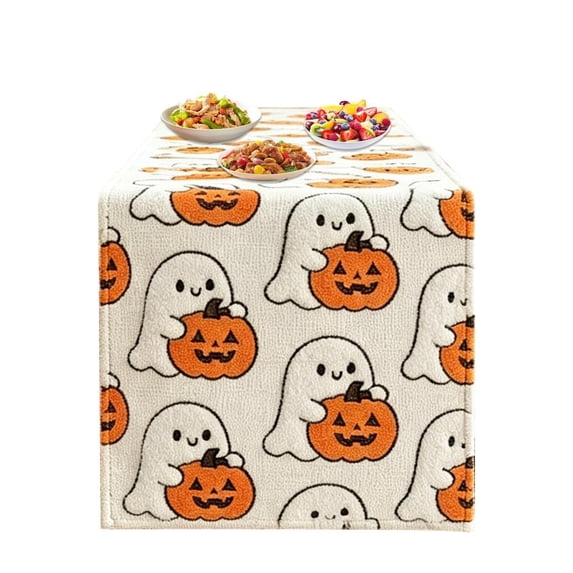 Ghost Table Runner Halloween Theme Table Runner Ghost Halloween Fabric Kitchen Restaurant