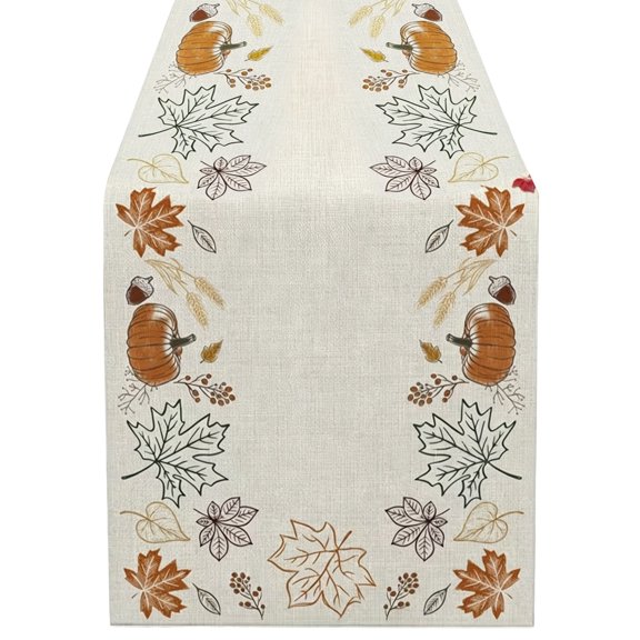 Ghost Table Runner Pumpkin Print Halloween Tablecloth Festive Holiday Party Dining Dresser Scarf Kitchen Table Decor H