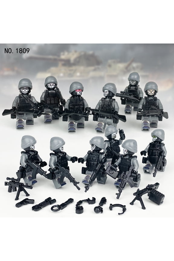 Ghost Team Special Forces 12 Custom Minifigures + Accessories - 1809
