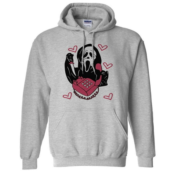 Ghost Telephone Hoodie Sweatshirt Unisex 4X-Large Grey