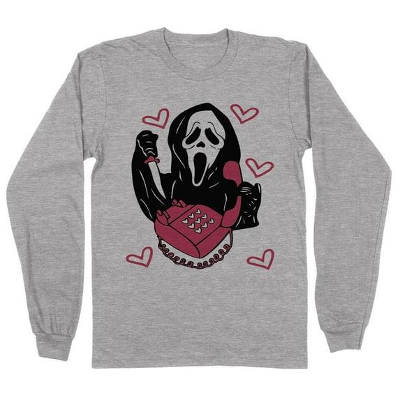 Ghost Telephone Long Sleeve Shirt Unisex 2X-Large Grey