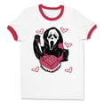 thumbnail image 1 of Ghost Telephone Ringer Tee Shirt Unisex X-Large White/Red, 1 of 5