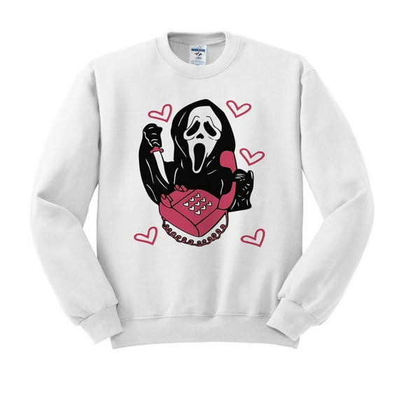 Ghost Telephone Sweatshirt Unisex 5X-Large White