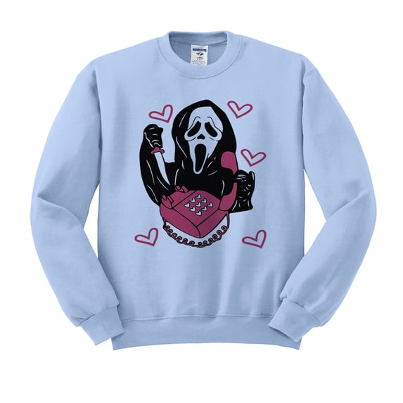 Ghost Telephone Sweatshirt Unisex Medium Light Blue
