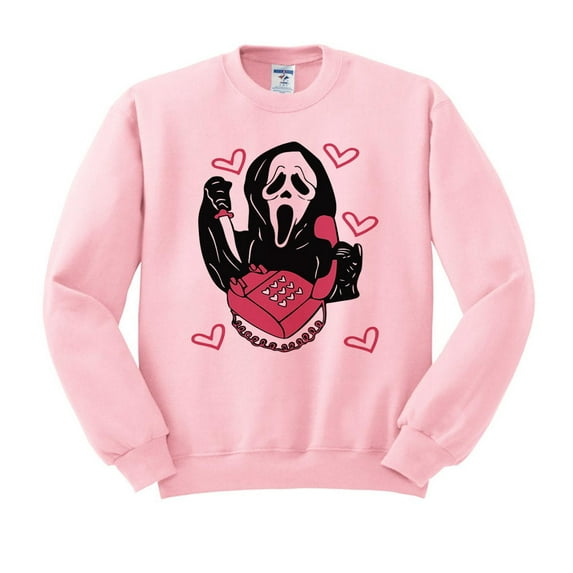 Ghost Telephone Sweatshirt Unisex Small Pink