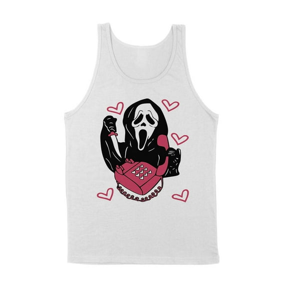 Ghost Telephone Tank Top Unisex Large White