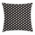 thumbnail image 1 of Ghost Throw Pillow Cushion Cover, Happy Halloween Theme with Silly White Ghosts on Black with Boo Texts, Decorative Square Accent Pillow Case, 24 X 24 Inches, Black White Vermilion, by Ambesonne, 1 of 2