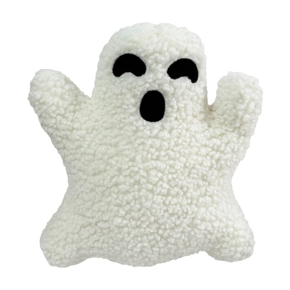 Ghost Throw Pillow - Halloween Ghost-Shaped Decorative Pillow, Soft Plush Spooky Cushion for Sofa, Bed, Outdoor Home Decor, and Anthropology Home Decor