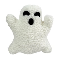 Ghost Throw Pillow - Halloween Ghost-Shaped Decorative Pillow, Soft Plush Spooky Cushion for Sofa, Bed, Outdoor Home Decor, and Anthropology Home Decor