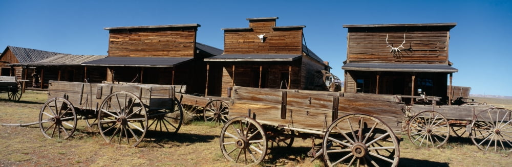 Ghost Town Cody Wyoming Canvas Art - Panoramic Images (27 x 9)