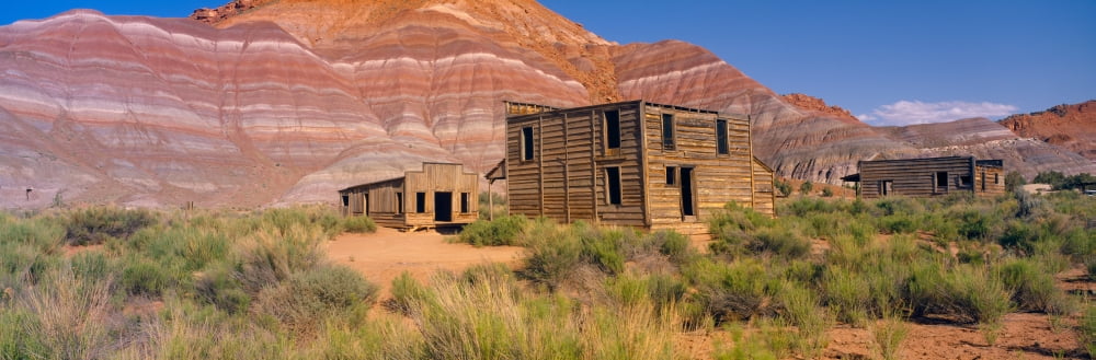 Ghost Town Movie Set Paria Utah Canvas Art - Panoramic Images (36 x 12)
