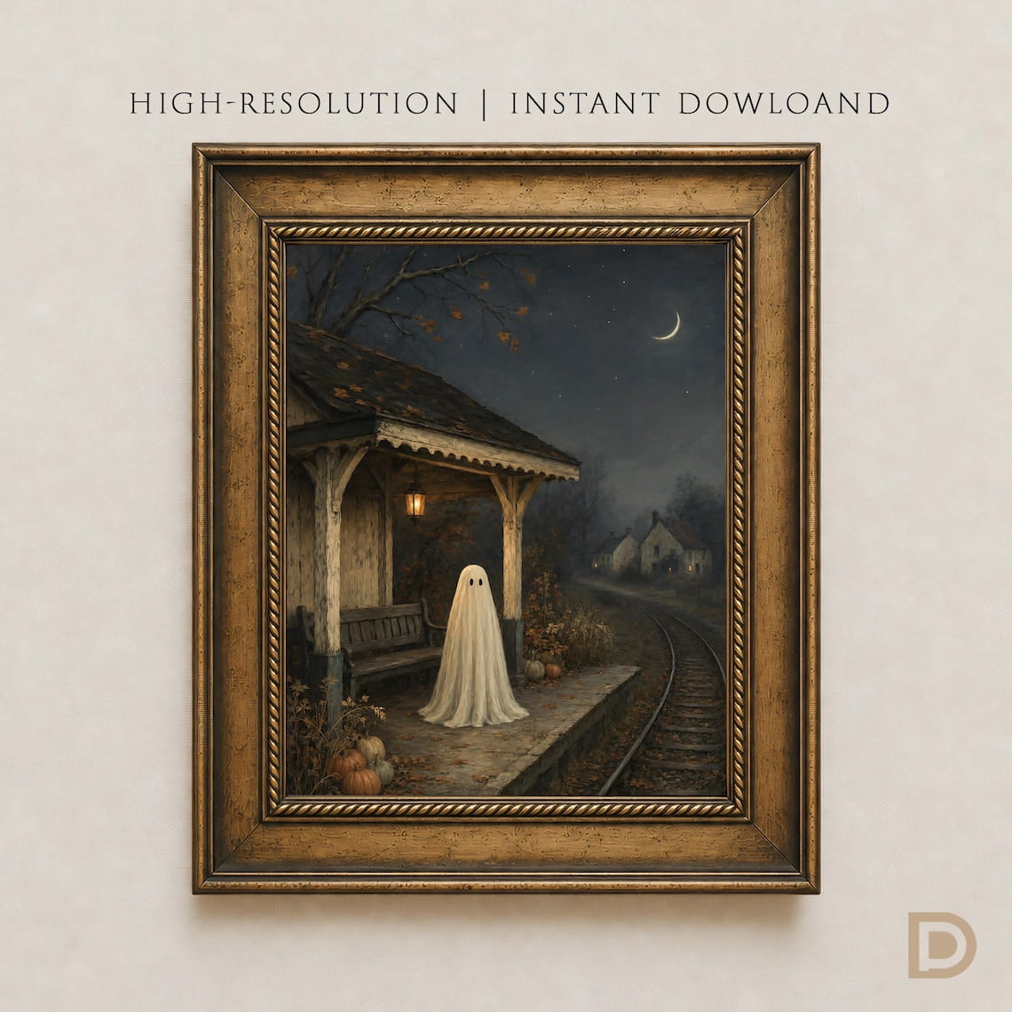 Scray Train Game Ghost Train Station Wall Art Print - Walmart.com