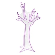 Haunted Hill Farm Halloween Decoration 3D Ghost Tree Neon Purple 3.7-Ft.