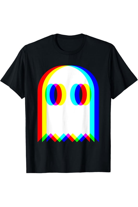 Ghost Trippy Vaporwave House Music Festival Edm Techno Rave T-Shirt BLACK Unisex S-5XL Hot Trending Shirt, Vintage Birthday Gift