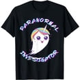 thumbnail image 1 of Ghost Unicorn Paranormal Investigator Cute Ghost Hunting T-Shirt, 1 of 3