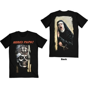 Ghost Unisex T-Shirt Here's Papa (Back Print) (X-Large)