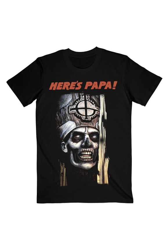 Ghost Unisex T-Shirt Here's Papa (X-Large)