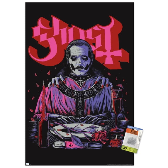 Ghost - Valentines Wall Poster with Pushpins, 22.375" x 34"