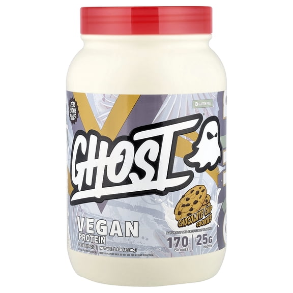 Ghost Vegan Protein, Chocolate Chip Cookies, 2.9 lb (1,330 g)