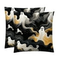 Ghost Velvet Throw Pillow Covers Set of 2 Unique Patterns in 16x16