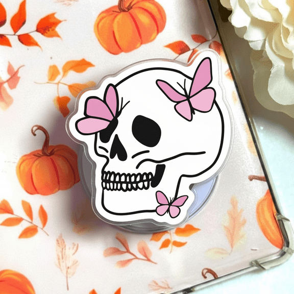 Ghost Vibes Call Me Phone Grip, Cute Boo Cartoon Phone Stand Holder, Anti-Slip Expandable Grip for iPhone Samsung