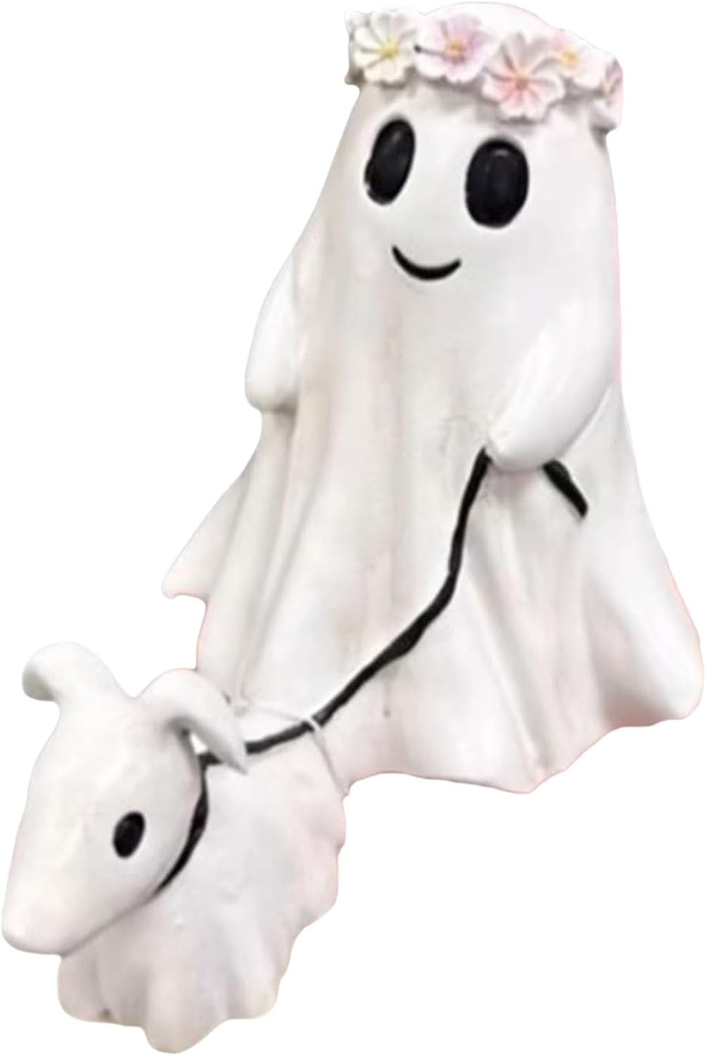 Niedliche Geisterhund Statue - 2 Stück Halloween Deko Für Tisch & Garten