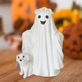 thumbnail image 1 of Ghost Walking Dog Statue, Funny Ghost Walking His Dog for Home Decor, Indoor Halloween Decorations for Office Tabletop, 1 of 7